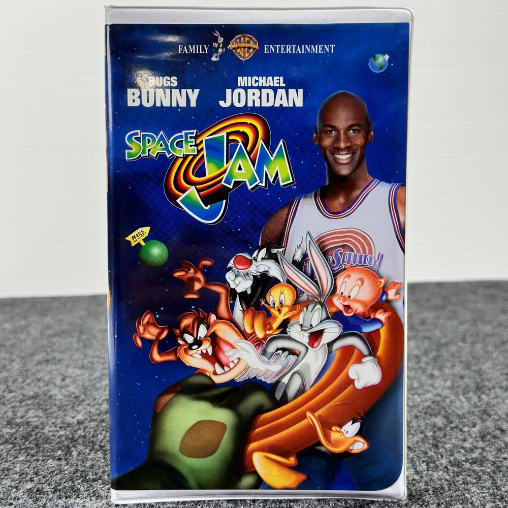 Space Jam VHS 1996 Michael Jordan Bugs Bunny Warner Home Video 16408 Clamshell